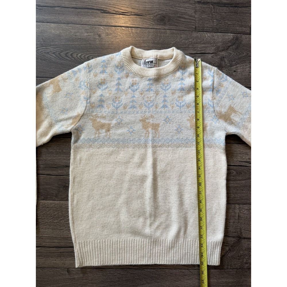 Vintage Forum Sweater Size Medium 100% Wintuk Reindeer‎ PullOver - Picture 3 of 8